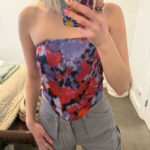 Public Desire Multicolor Strapless Corset Top